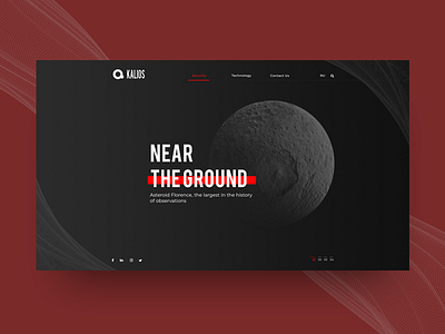 Near earth black inspiration space ui ux web