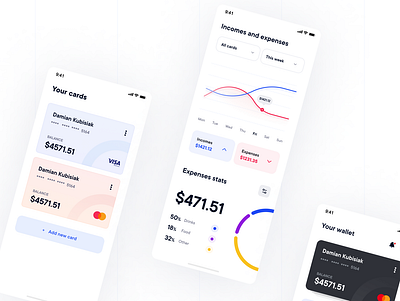 Bank wallet design graphic design ui ui ux ux