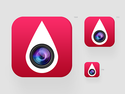Sweet Drop Selfie Camera (Mobile App icon) app camera editing icon mobile photo photography