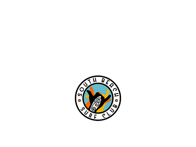 South Beach Surf Club design logo plain vector