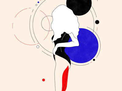 Orbits abstract character color design fashion illustration illustrator magical minimal vector