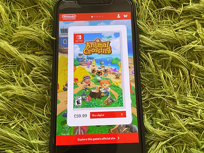 Simple Switch Game Store UI (work in progress) android cards cards ui concept interaction interaction design ios iphone menu mobile navigation nintendo swipe switch ui ui ux ui design uidesign video game videogames