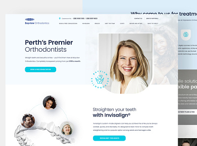 Orthodontist Website Design Concept blue design fresh graphic design ui web design