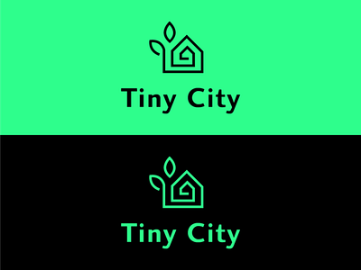 TINY CITY LOGO branding design flat icon illustration illustrator logo minimal vector
