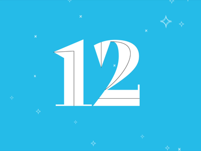 Christmas Advent Countdown - 12 12 days of christmas advent advent calendar animation christmas december happy holidays ice illustration merry christmas motion motion designer motion graphics retro season snow snowflake snowflakes