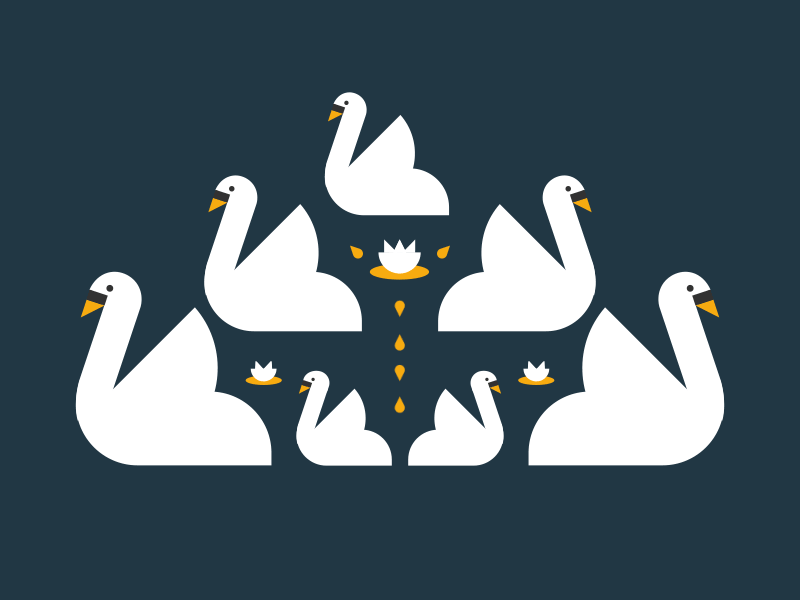 Seven Swans-a-Swiming