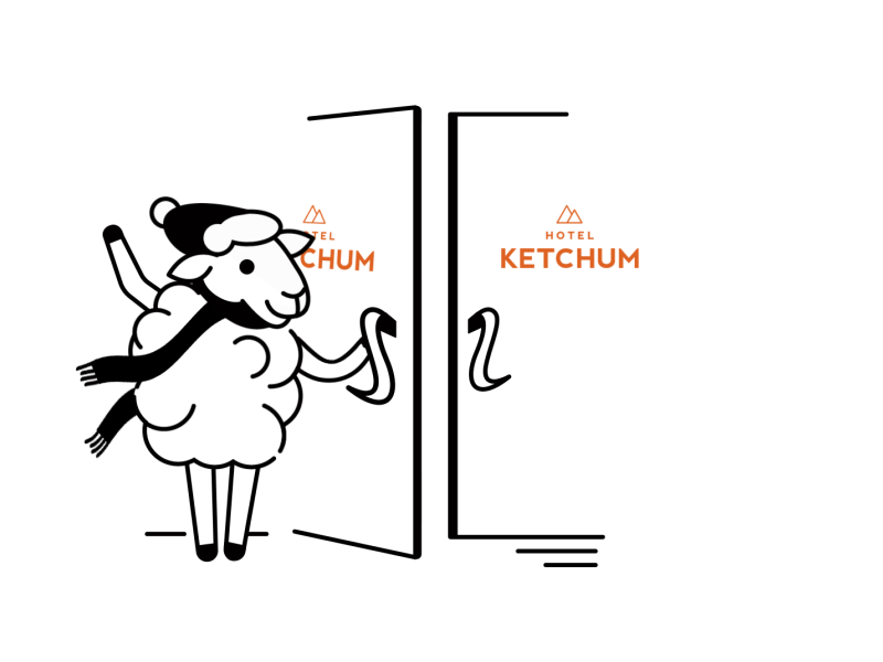 Bellman Sheep | Hotel Ketchum animation animator bellman fluffy hotel ketchum idaho minimal motion motion design motion graphics sheep sun valley