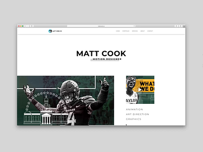 Matt Cook Co. animation design freelancer motion motion designer motion graphics new website portfolio web web layout website
