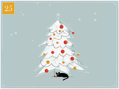 Christmas Countdown | 25 advent advent calendar animation animator black cat cat christmas christmas advent christmas card gif happy holidays looping animation merry christmas midcentury motion graphics ornament retro snow snowflakes texture