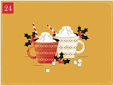 Christmas Countdown | 24 advent advent calendar animation black cat candy cane cat christmas christmas advent christmas card cider gif happy holidays holly hot chocolate hot cocoa marshmellow merry christmas midcentury motion graphics retro