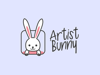 Artist Bunny artist brand bunny graphic design illustration logo logo design