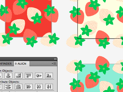 Scrawberries design fabric pattern repeat strawberry textile toss