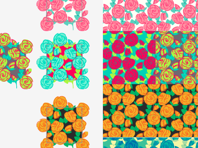 Roses Are Whatever color palette pattern roses workflow