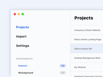 Project Manager Concept #1 apple blue clean concept files innovative projects ui uiux ux