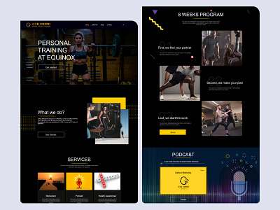 Gym Training Landing page Design design designer gym landingpage podcast portfolio react native webdesign websites