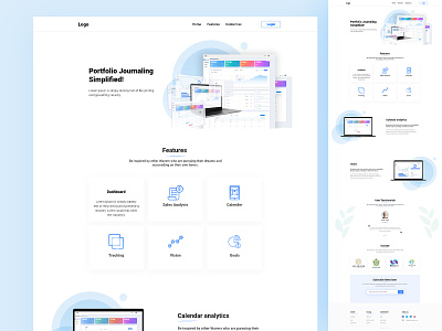 Landing page for SASS application clean design elegant figma landing page sass template ui user interface ux