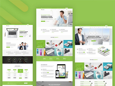 Portfolio web template corporate elegant green new portfolio resume trendy