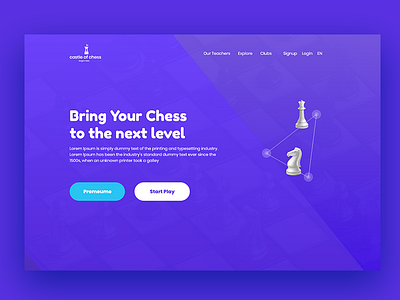 Chess game Web Template app banner ads chess clear design colorfull creative design elegant new arrival new design web web ad website concept