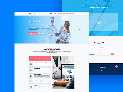 Medical Landing page design app blue colorful design dental landingpage logo logo templete medical menu new design psd sketch trendy web applications web templete xd