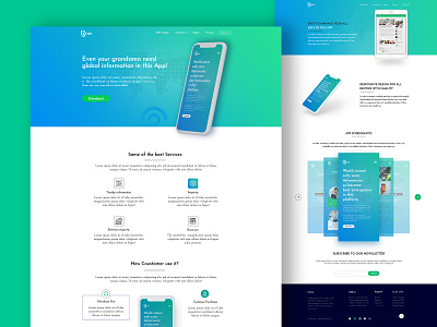 App Landing Page design app landing app store app ui cms development design designs homepage html uxdesign web design website