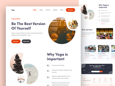 Yoga Landing page clean corporate design elegant illustration landingpage portfolio resume template vector yoga