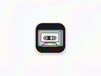 Daily UI 005 - App icon 005 90s app app icon cassette concept costa rica daily daily ui dailyui design holograph holographic icon logo ui