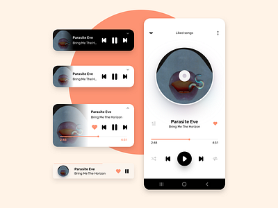 Daily UI 009 - Music Player 009 android bmth concept costa rica daily daily ui dailyui design galaxy mobile music music player play player s10 ui