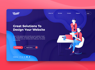 Website Design design graphic design illustration ui user interface ux vector web ui website website ui