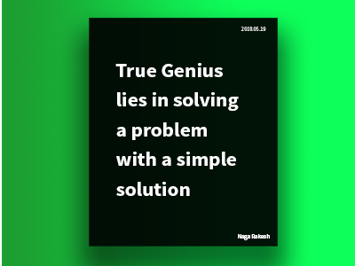 True Genius... Simple but neat Design booklet color creative designer geometry layout poster quote typography ui