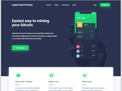 Bitcoin, crypto Trading Platform Concept Design