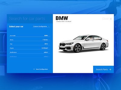 Online Shop | Select Car landing page targeted action ui ui design web design web ui website