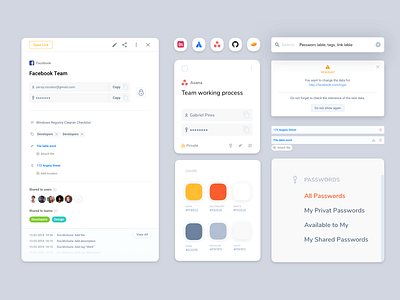 PassBox UI Kit dailyui design system saas ui ui design ui kit ui kits user interface web design web elements web product