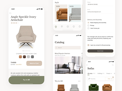 AR store for furniture - Alternative design e commerce e commerce app e commerce design e commerce shop furniture furniture app furniture store ios app mobile app design mobile design mobile ui ui ui design