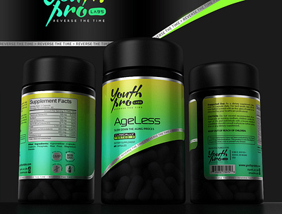 Ageless Label design 3dimages arquimediastudios design inspiring label logo mockups packaging sports supplements