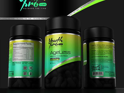 Ageless Label design 3dimages arquimediastudios design inspiring label logo mockups packaging sports supplements