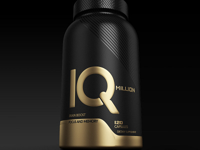 IQ million Label Design 3dimages arquimediastudios design inspiring inspiringdesign label mockups packaging sports supplements