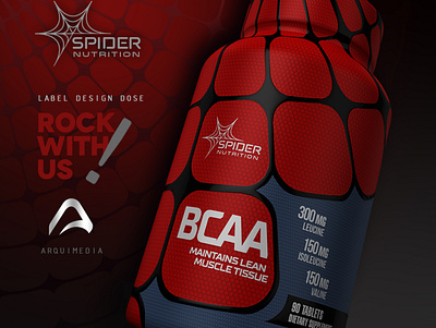 spider label design 3dimages arquimediastudios design grafic inspiring label mockups packaging sports supplements