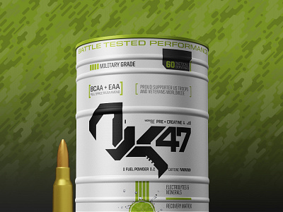 AK47 PRE-WORKOUT LABEL DESIGN