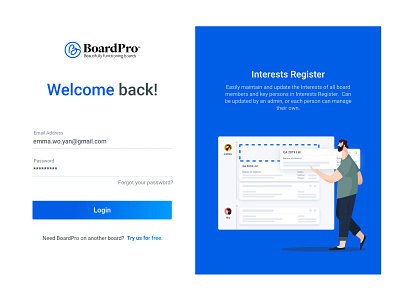 Login page animation app flat illustration login login page ui vector website