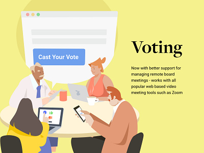 voting design flat illustration ui vector web website