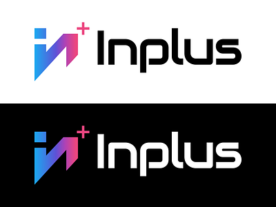 logo-inplus branding design flat logo