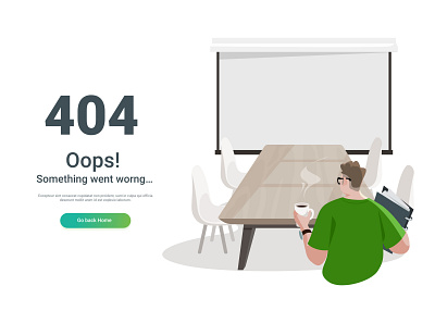 404 page 404 error 404page animation app design flat illustration illustrator ui vector web website