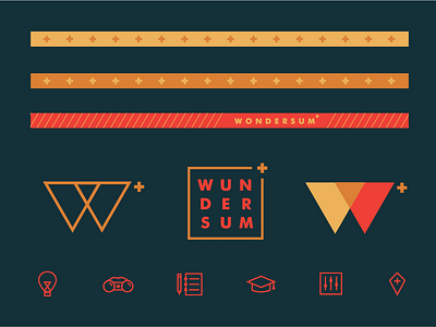 Wundersum+ branding colors iconography icons identity letterforms lockup logo mark palette retro vintage