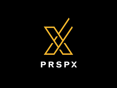 PRSPX Logo black branding identity logo x yellow