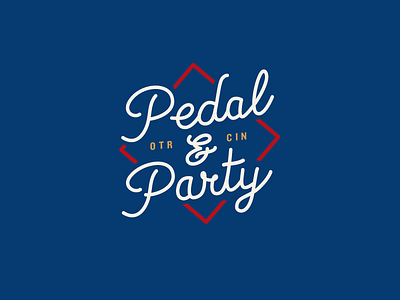 Pedal & Party cincinnati hand lettering lockup logos marks