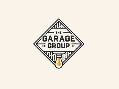 The Garage Group Badge badge cincinnati garage icon illustration light lines logo ohio texture