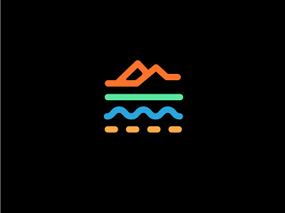 Outdoor Identity color palette identity layers line work mountains road terrain water work