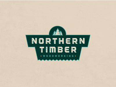 Northern Timber Woodwoorking badge carpentry identity illustration lettering lockup logo mark pine saw trees wood
