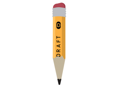 Draft illustration logo pencil writer