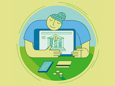 Online banking illustration